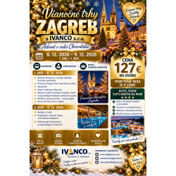 Vianočné trhy Zagreb 08.12.-09.12.2026